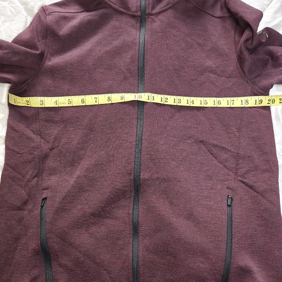 Burgundy Full-Zip performance hoodie Sz S/P - Picture 4 of 5